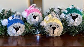 Teddy Bear Ornaments ~ Aren’t they just the cutest? Addi, Sentro, Circular Knitting