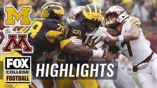 Minnesota Golden Gophers vs. No. 12 Michigan Wolverines Highlights | FOX College Football