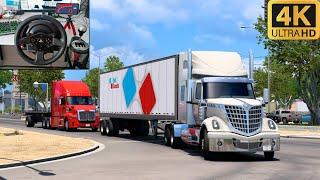 Transporting fruit to Sacramento American Truck Simulator | Steering wheel gameplay #ats#atsgameplay