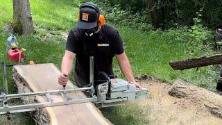 Epic Black Walnut Slab Milling with Stihl MS 881 & Granberg Alaskan Mill | Woodworker's Dream!