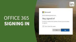 Office 365 Tutorial - How to Log In