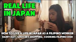 Living In Japan | Rainy Day Routine | Grocery Shopping | Cooking Filipino Dish 
