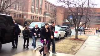 Utash family arrives at Historic Little Rock Baptist Church in Detroit for prayer service for Steve