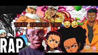 Black anime character Rap Cypher GameboyJones ft alot reaction