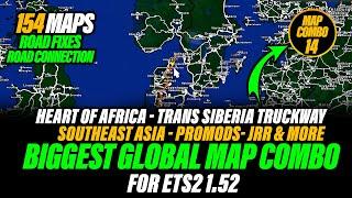 ETS2 1.52 Biggest Map Combo | Southeast Asia, Promods, Roex, Beyond and many more | Setup Guide