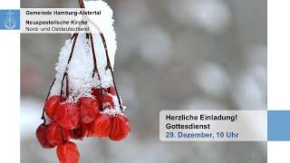 Gottesdienst am 29. Dezember 2024 in der Gemeinde Alstertal