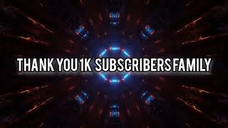 Thank You 1K Subscribers Family Your RR LONELY CHANNEL