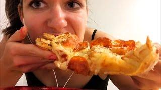 Ultra Gooey Cheesy Pepperoni Pizza - MUKBANG / ASMR