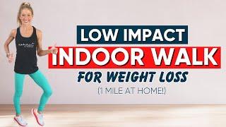 Low Impact Indoor Walk For Weight Loss (1 Mile at home!)