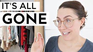 95% IS GONE, but I'm Decluttering Clothes AGAIN? | Before & After MINIMALIST WARDROBE Declutter 2022