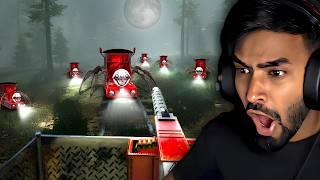 I TRAPPED BY HORROR SPIDER TRAINS | TECHNO GAMERZ HORROR GAME | TECHNO GAMERZ