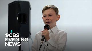 Emotional 9-year-old steals the show at sister's wedding