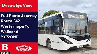 Full Route Journey | Nexus Bus Route 342 - Westerhope To Wallsend | YX72ONF