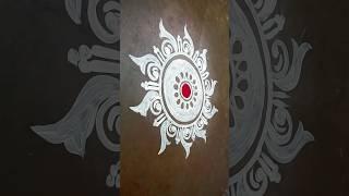 simple door alpana design for Laxmi Puja #alponadesign #youtubeshorts #rangoli #alpona #shorts