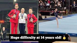 14-years old Elena Colas  wins Gold  all-around with 13,450 floor - International Gymnix 2025