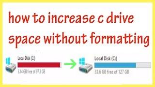 Expand the size of C Drive without losing data -Windows 7/8.1/10