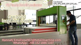 Polyethylene EPE Foam Sheet Thickening Machine Hot Air Laminator Many Layers Welding