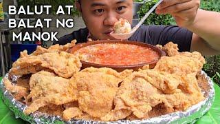 BALUT AT BALAT NG MANOK | FERTILIZED CHICKEN EGG | CRISPY CHICKEN SKIN | MUKBANG PHILIPPINES