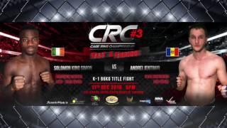 CRC#3 K-1 66kg Title Solomon Simon (Compound/Team Ryano) vs Andrei Jentimir (Naas Kickboxing)