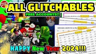 All Glitchable Rebirth Lists for Pets and Auras! Happy New Year 2024!! | Roblox Muscle Legends