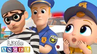 Policeman Keeps Everyone Safe | Little Angel Kids Songs & Nursery Rhymes