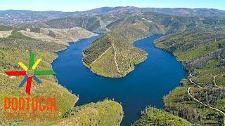 Wonderful Zezere river ️ Trinhão aerial view - Pampilhosa da Serra - 4K UltraHD