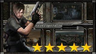 Resident Evil 4 HD (PS4) Mercenaries Leon 5 Stars ALL STAGES