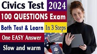 Official 100 Civics Questions and Answers 2024 for US Citizenship Interview 2024 | Test & Review