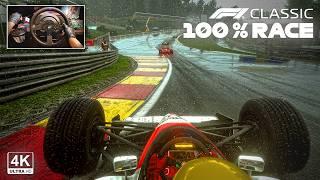 Ayrton Senna's McLaren MP4/6 - 1991 Belgian GP 100% Race F1 Classic, Shifter+Steering Wheel Gameplay