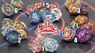 ALL BALANCE TYPE BEYBLADES Season 1-6 Epic Marathon Battle in ANIME STADIUM! | Beyblade Burst