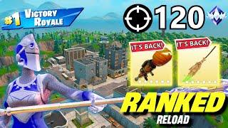 RANKED Zero Build OG Fortnite Reload | High Kill Gameplay | Keyboard And Mouse | 120 Kills