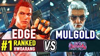 T8  EDGE (#1 Ranked Hwoarang) vs MULGOLD (Victor)  Tekken 8 High Level Gameplay