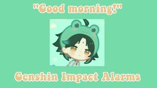 (jpn ver) "good morning" genshin impact alarm sounds ️