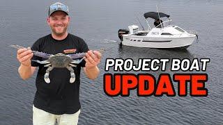 SWAN RIVER CRABBING CATCH & COOK  ||  Replacing ROTTEN floor in the old project boat