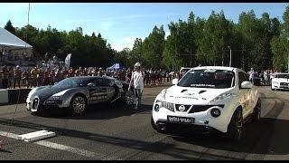 Bugatti Veyron VS Nissan Juke R Russian Drag Race