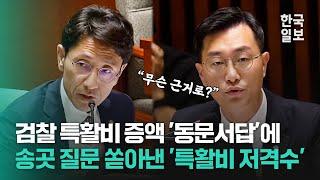 "검찰 특활비 전액 삭감 관철" 예결위 투입된 장경태의 '빌드업'과 기재부 차관의 답변