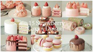 딸기 케이크, 디저트 좋아하세요? 15가지 레시피 모음! 15 Must-Try Strawberry Cake & Dessert | 홈베이킹 Baking | Cooking tree