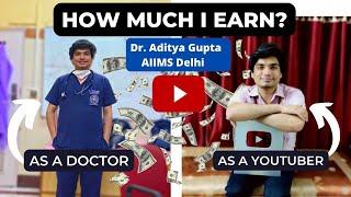 REVEALED- HOW MUCH DOES YOUTUBE PAY - MY EARNINGS AS A DOCTOR AND YOUTUBER! #youtubesalary #doctor