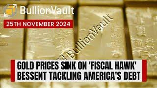 Gold Prices Sink on 'Fiscal Hawk' Bessent Tackling America's Debt