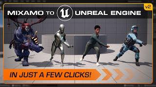 Mixamo to Unreal Engine 5 in a few clicks - Plugin - Trailer - Mixamo Animation Retargeting 2