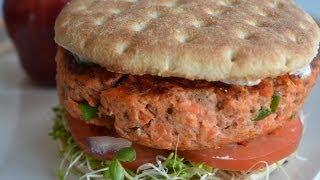 Salmon Burger (Hamburguesa de Salmon) - FitMenCook