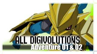 Digimon Adventure 01 & 02 - All Digivolutions