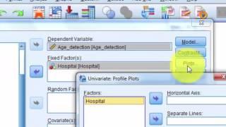 One-way ANOVA Hospitals and age of detection SPSS