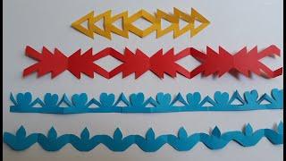 How to Make Easy and Simple Paper Borders-1/Paper Chain Cutting Ideas