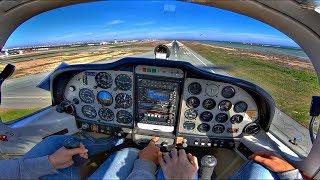 Tecnam P2002JF | Windy Cockpit Landing at Larnaca Airport | Touch and Go | GoPro Cockpit View & ATC