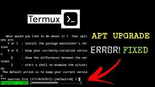 How to Fix apt upgrade Error in Termux | APT UPGRADE NOT WORKING Apt Update #Termux #aptupgradeError