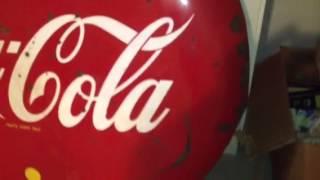 Vintage Antique Coke a Cola round 4 foot sign