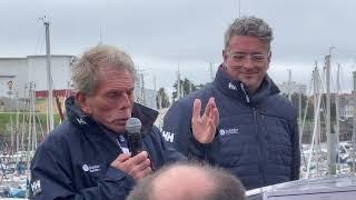 Philippe JEANTOT de retour aux Sables d'Olonne Pontons VENDEE GLOBE et inauguration quai à son nom