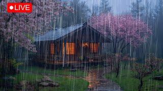 Peaceful Rain In Japanese Garden ️ Rain Sounds for Blissful Sleep, Tranquil Mind & Meditation