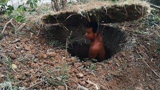 Primitive Daily life : Build Underground House (part end)